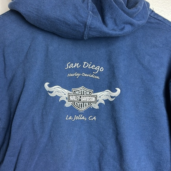 Harley Davidson Blue Women’s Hoodie - Picture 3 of 8